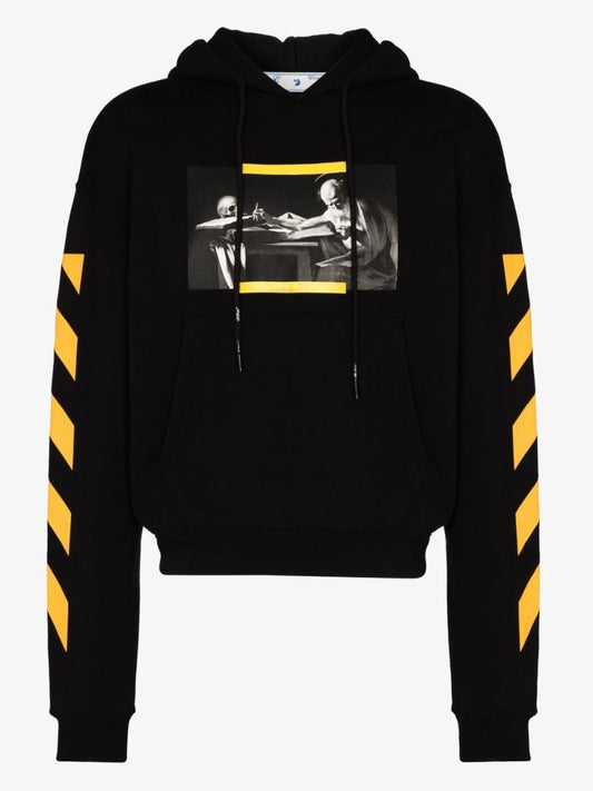 Black Caravaggio Painting Cotton Hoodie