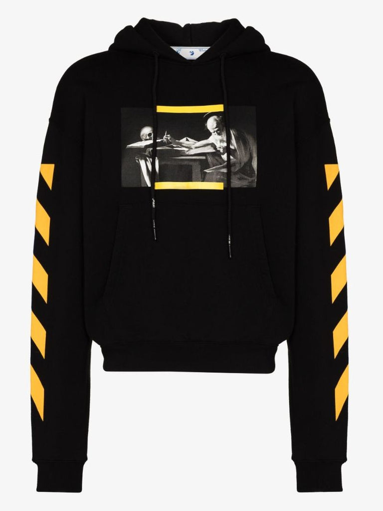 Black Caravaggio Painting Cotton Hoodie