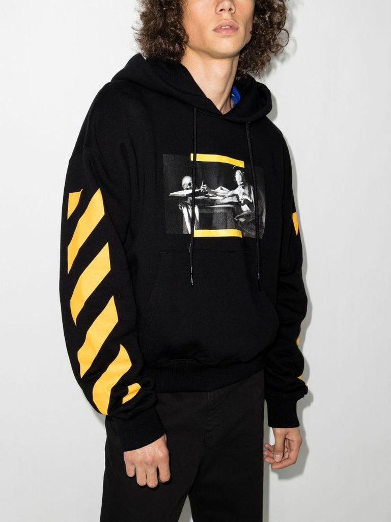 Black Caravaggio Painting Cotton Hoodie