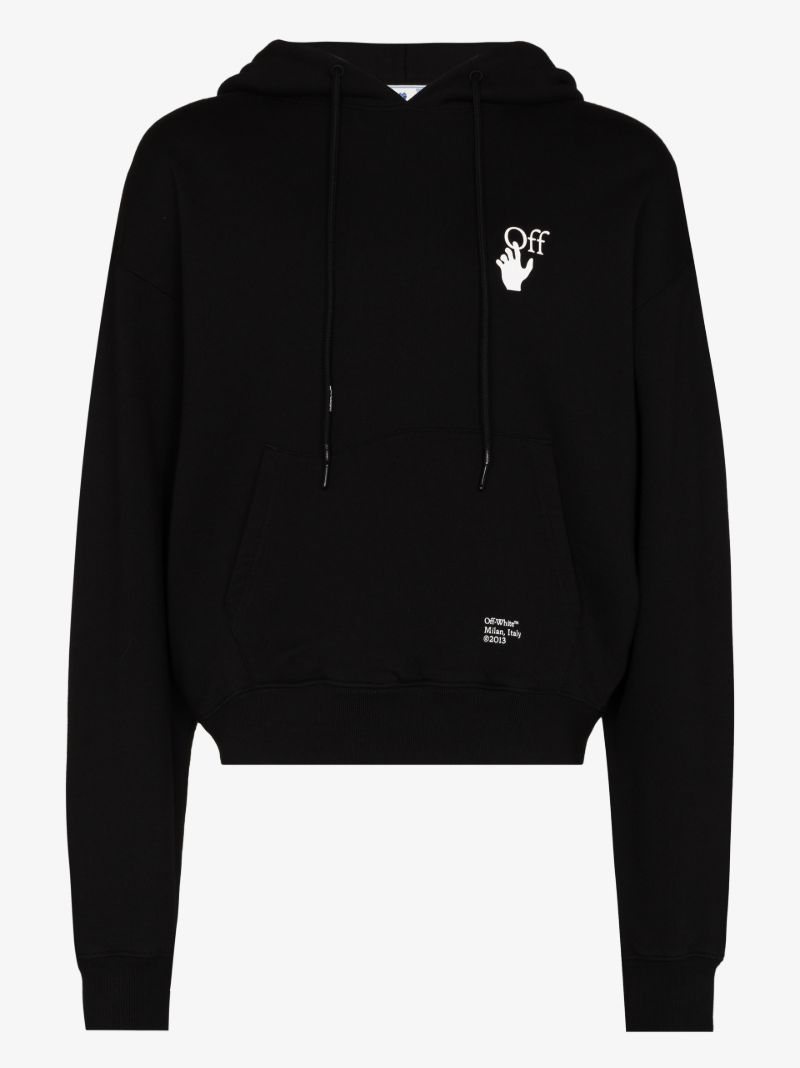 Black Caravaggio Arrows Cotton Hoodie