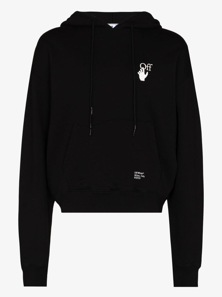 Black Caravaggio Arrows Cotton Hoodie