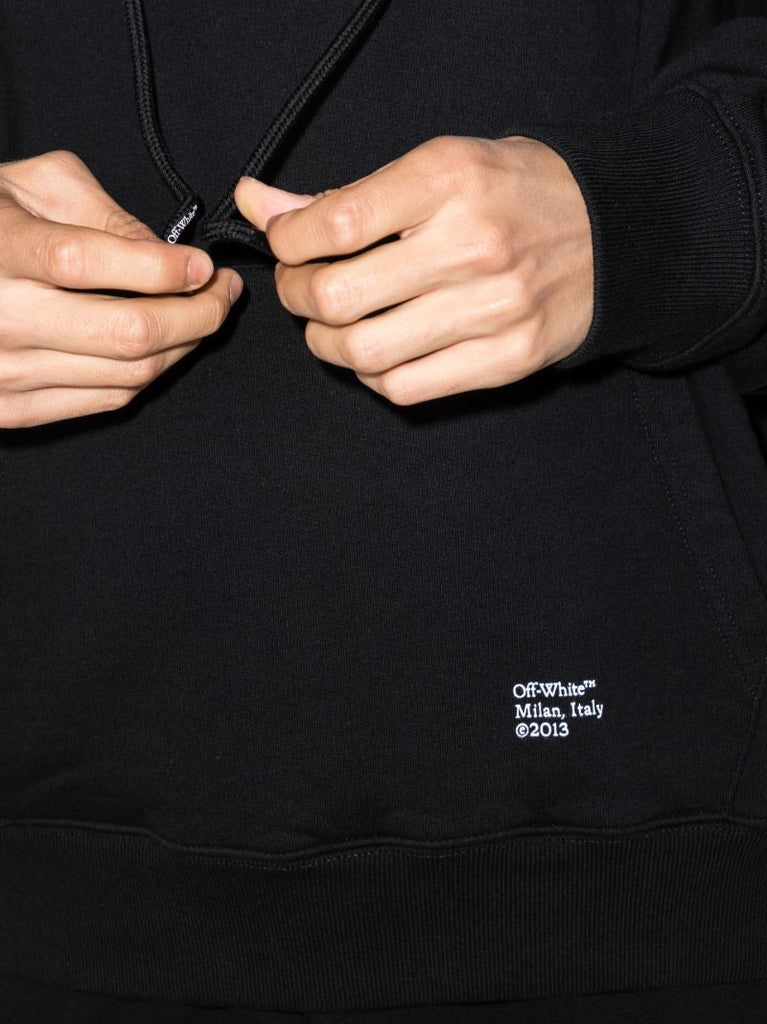Black Caravaggio Arrows Cotton Hoodie