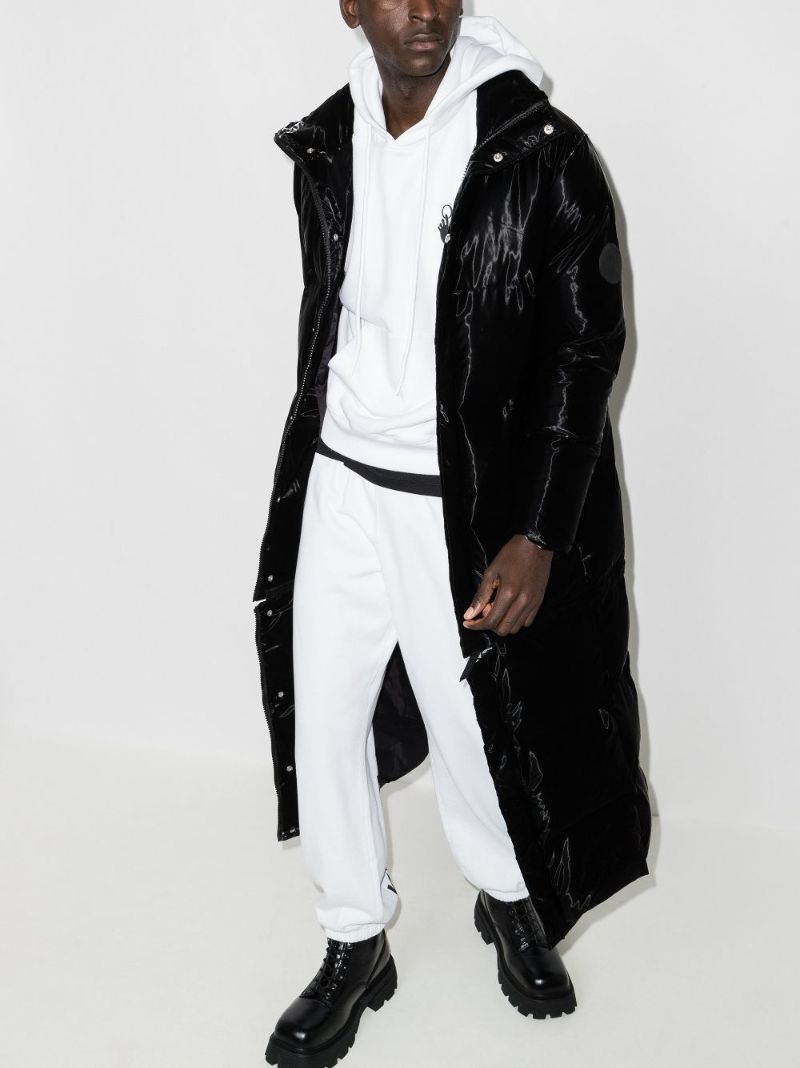 White Caravaggio Print Arrows Cotton Hoodie