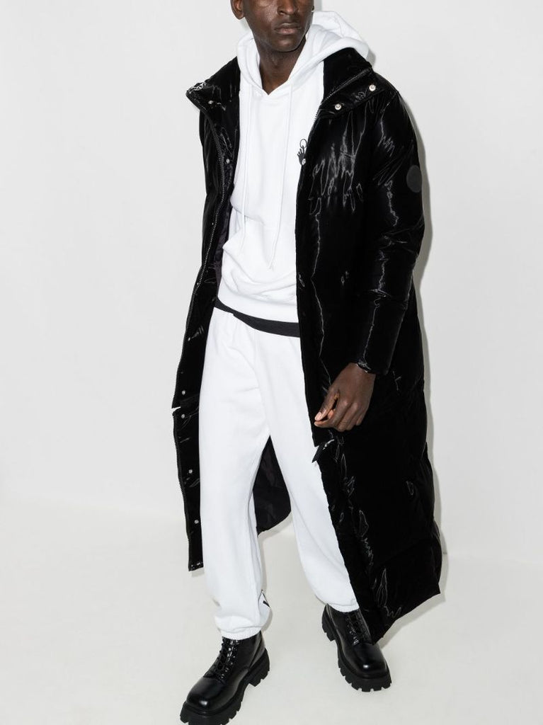 White Caravaggio Print Arrows Cotton Hoodie