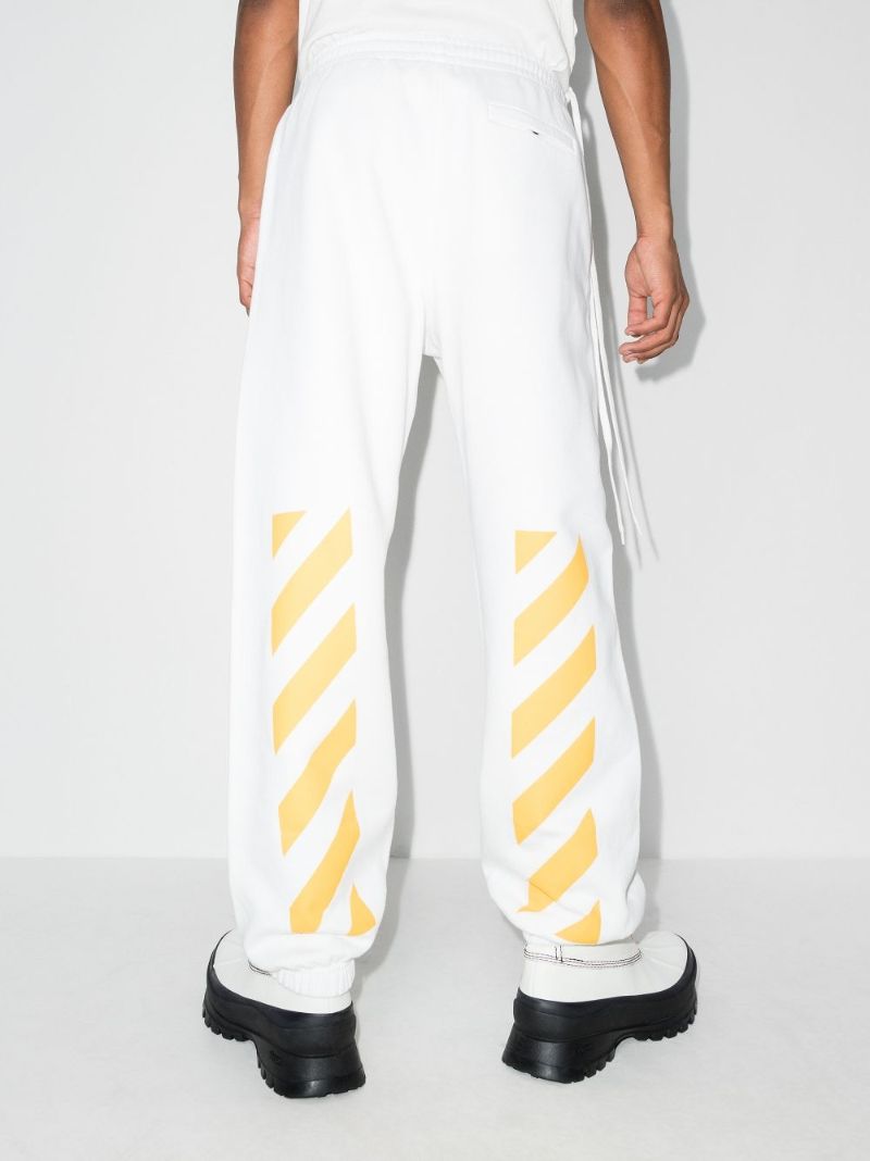 White Caravaggio Painting Cotton Track Pants