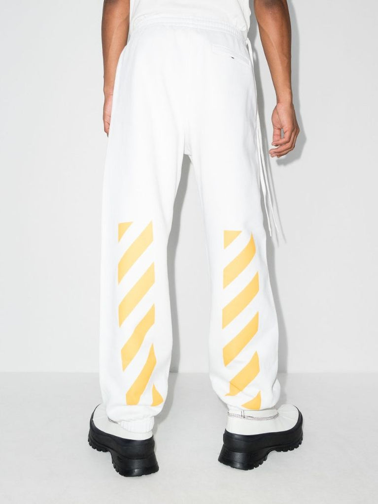 White Caravaggio Painting Cotton Track Pants
