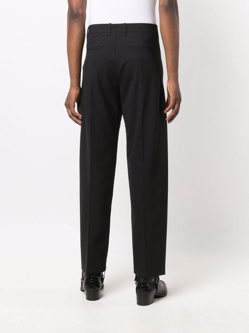Black Tailored Straight-leg Trousers