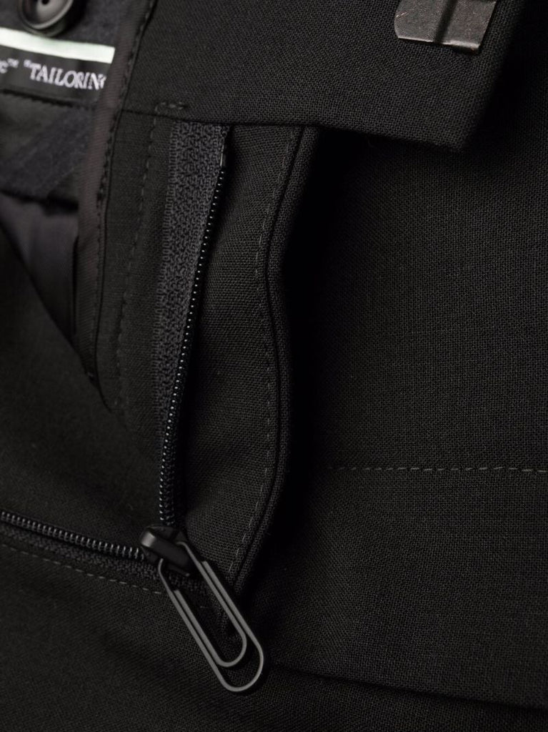 Black Tailored Straight-leg Trousers