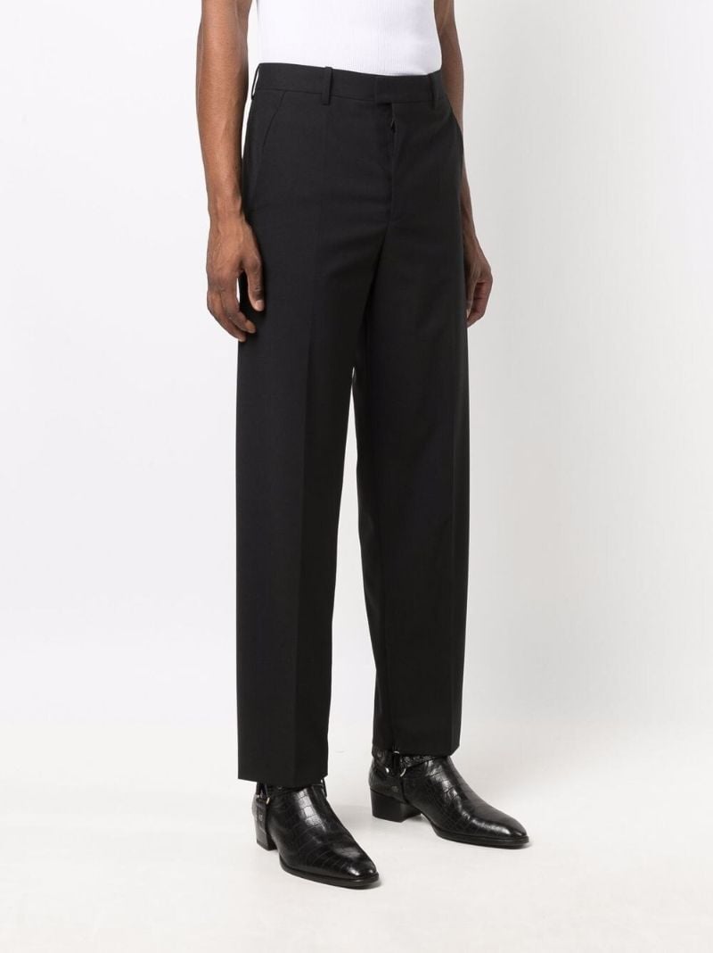 Black Tailored Straight-leg Trousers