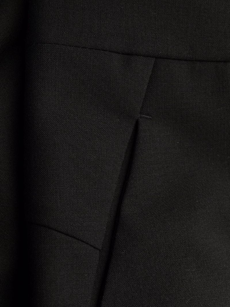 Black Tailored Straight-leg Trousers