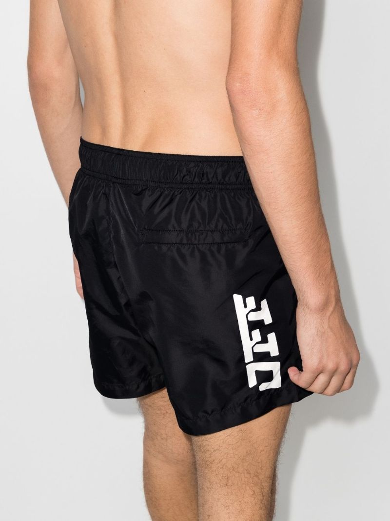 Hand Off Logo Print Swim Shorts