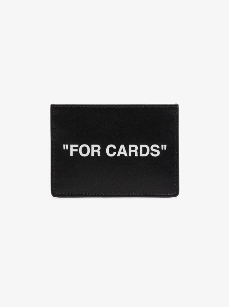 Black Quote Leather Card Holder