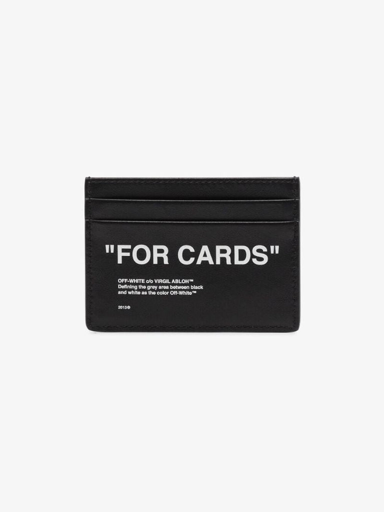 Black Quote Leather Card Holder