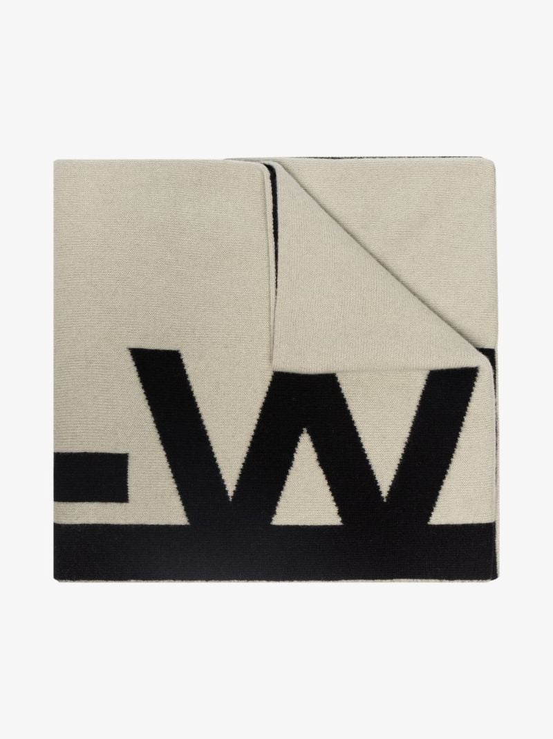 Grey Logo Wool Scarf