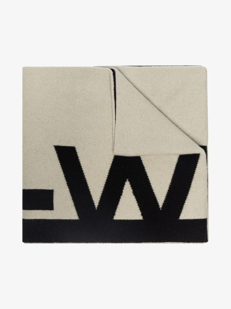 Grey Logo Wool Scarf