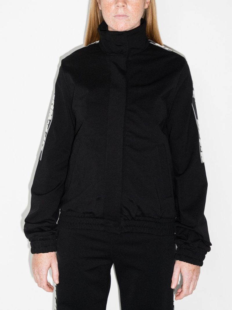 Black Logo Stripe Track Jacket
