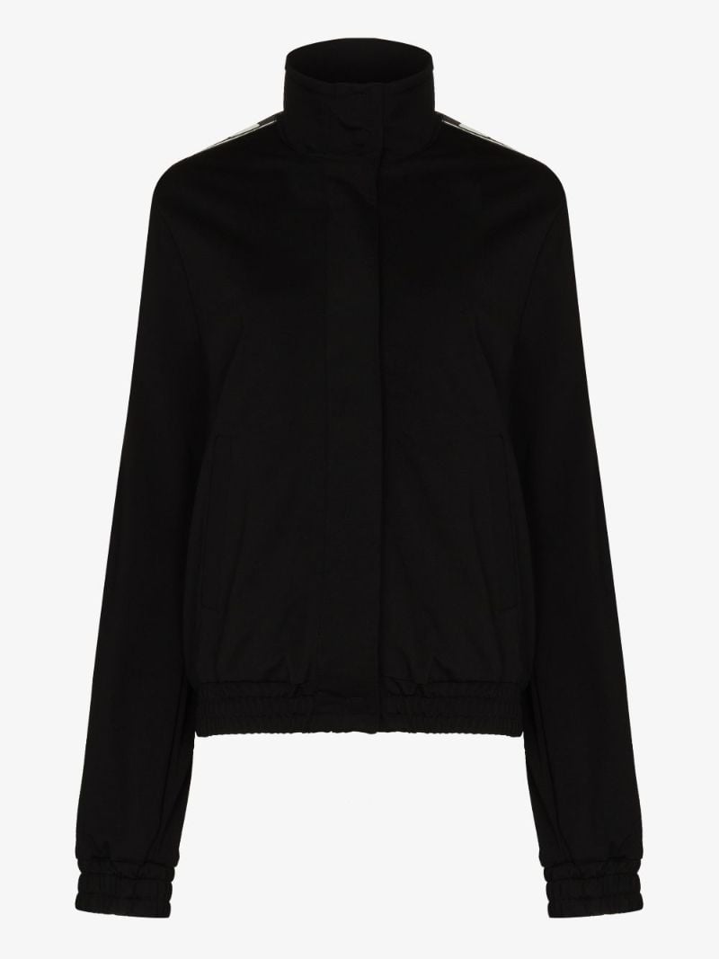 Black Logo Stripe Track Jacket