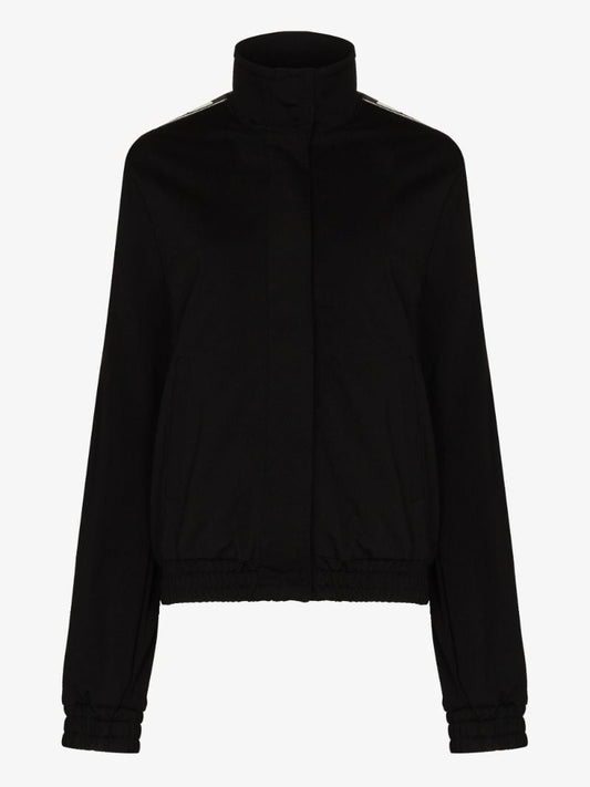 Black Logo Stripe Track Jacket