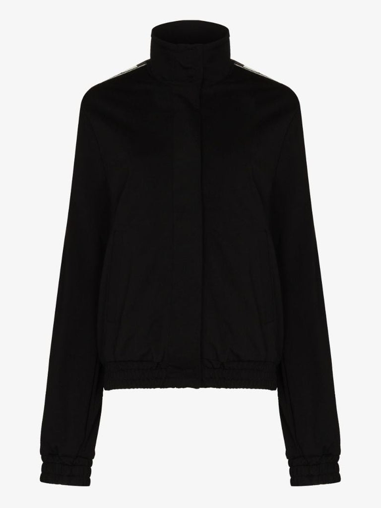 Black Logo Stripe Track Jacket