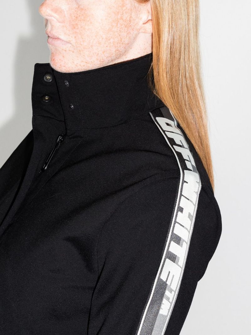 Black Logo Stripe Track Jacket