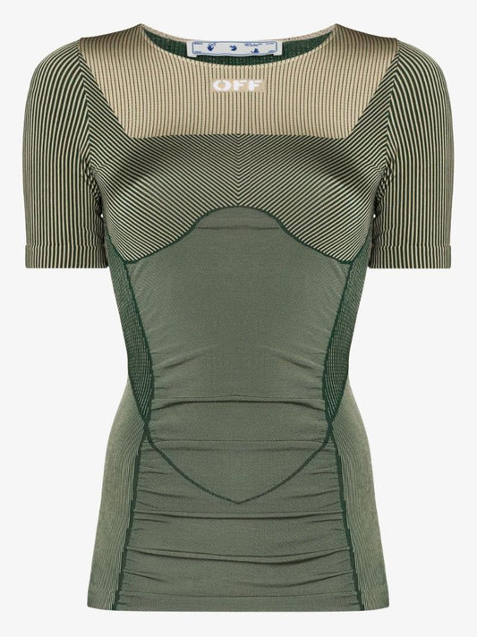 Shiny Seamless Panelled T-shirt