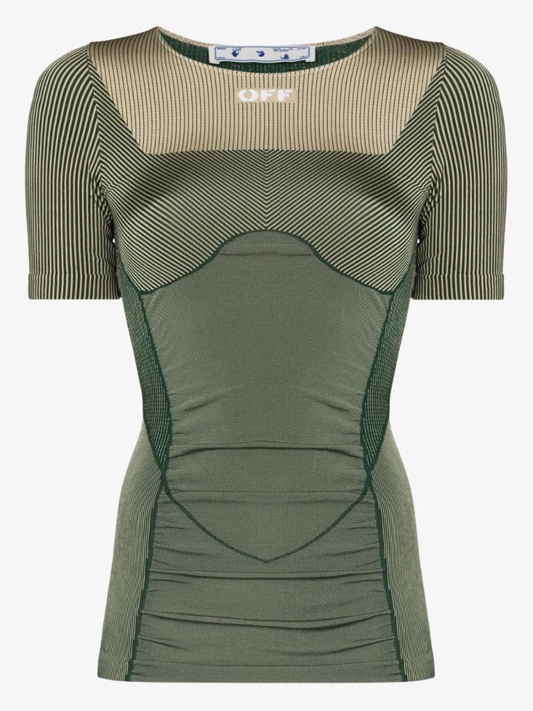 Shiny Seamless Panelled T-shirt