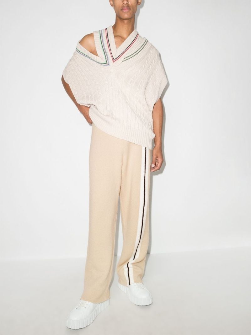 Striped Wide Leg Track Pants
