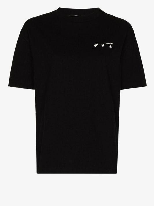 Black Logo Print Cotton T-shirt