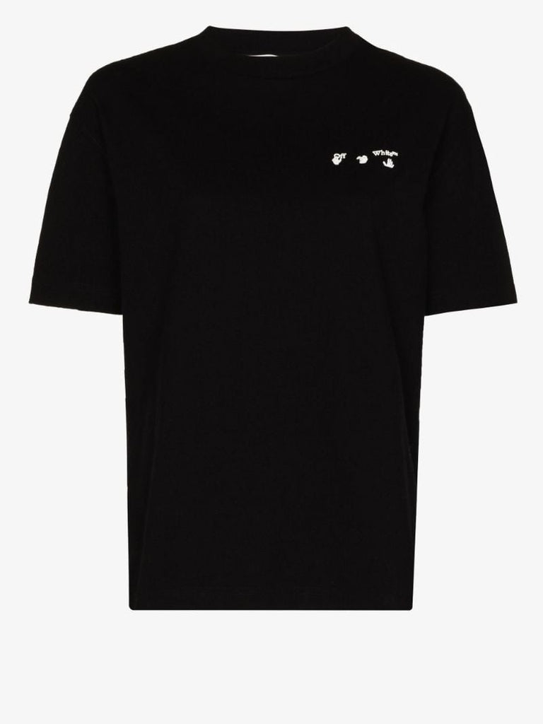 Black Logo Print Cotton T-shirt