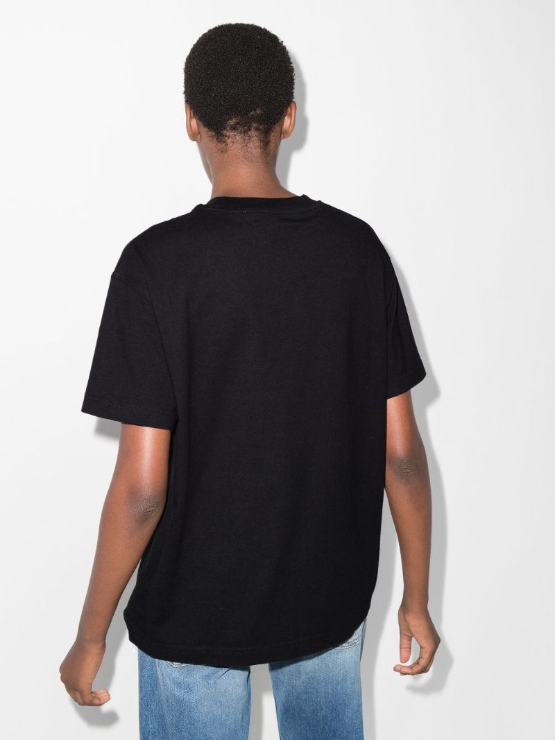 Black Logo Print Cotton T-shirt
