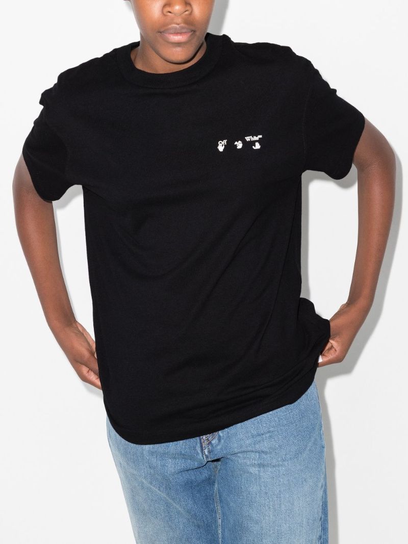 Black Logo Print Cotton T-shirt