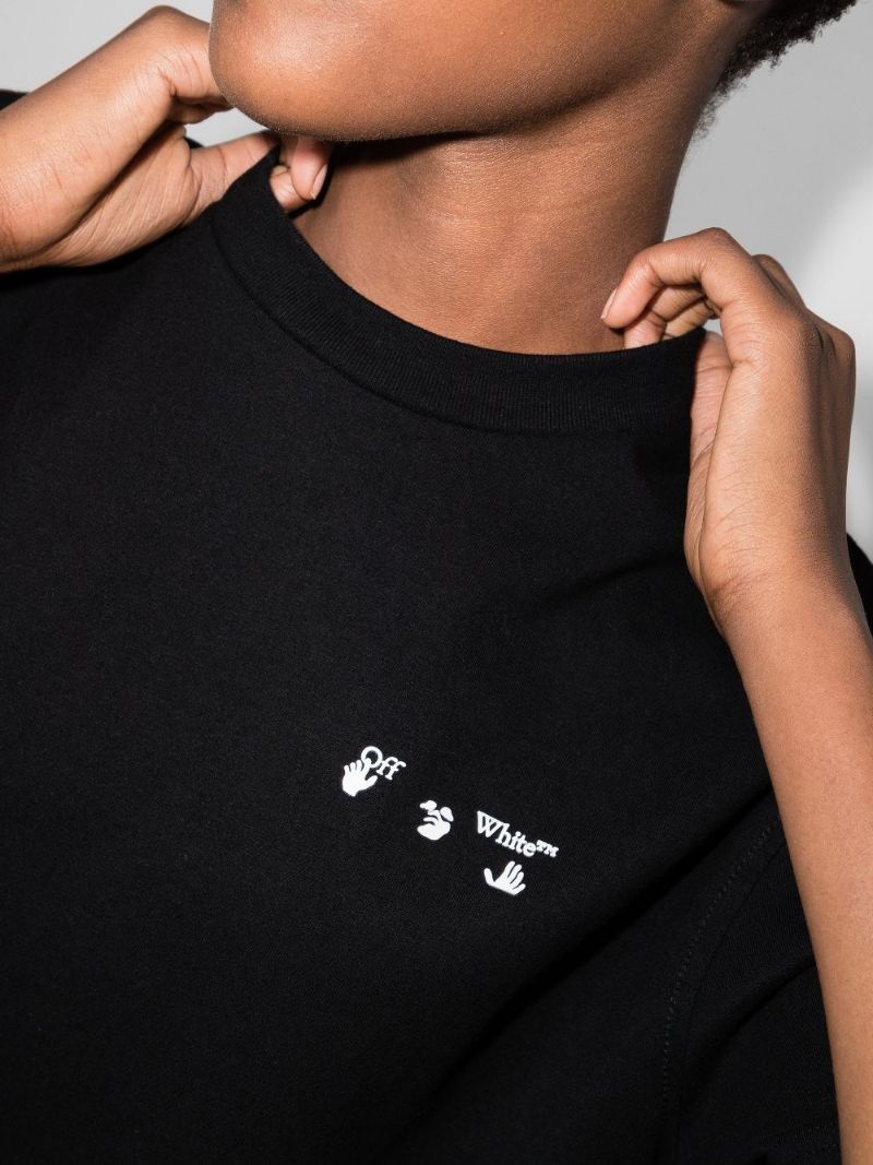 Black Logo Print Cotton T-shirt