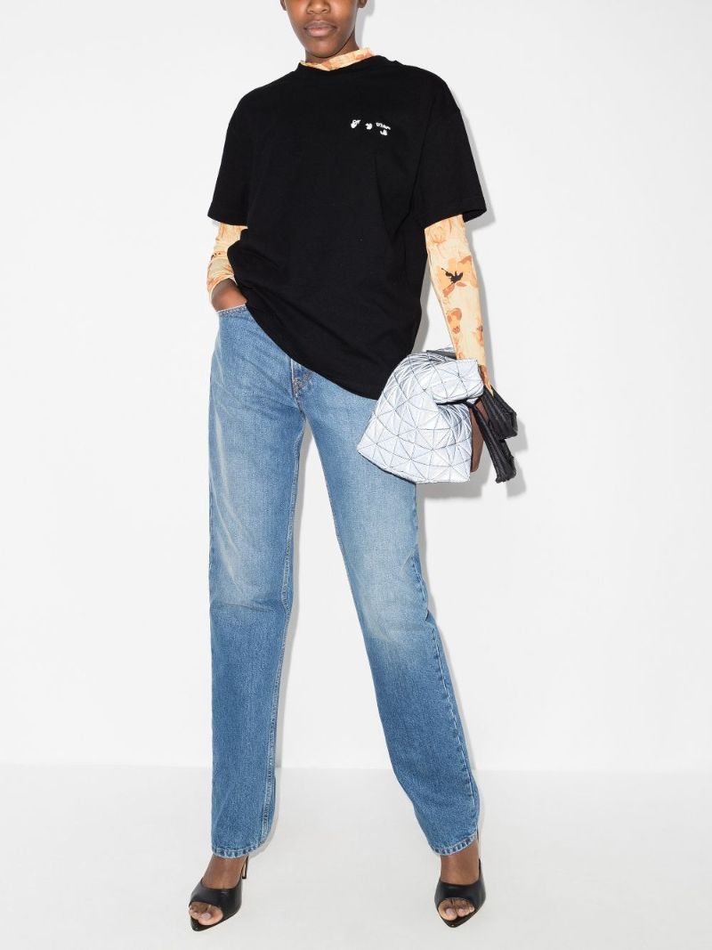Black Logo Print Cotton T-shirt