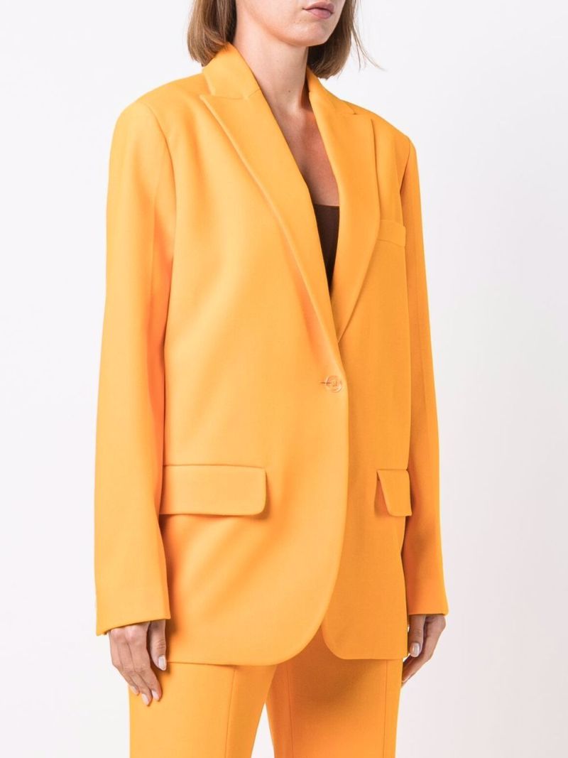 Logo Print Single-breasted Blazer