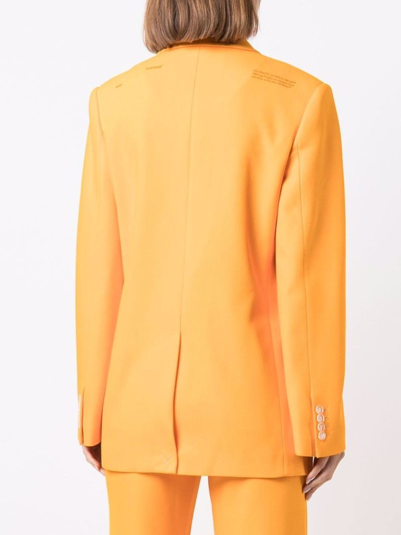 Logo Print Single-breasted Blazer