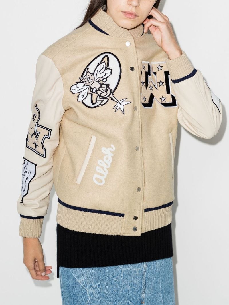 Bee Logo Varsity Bomber Jacket
