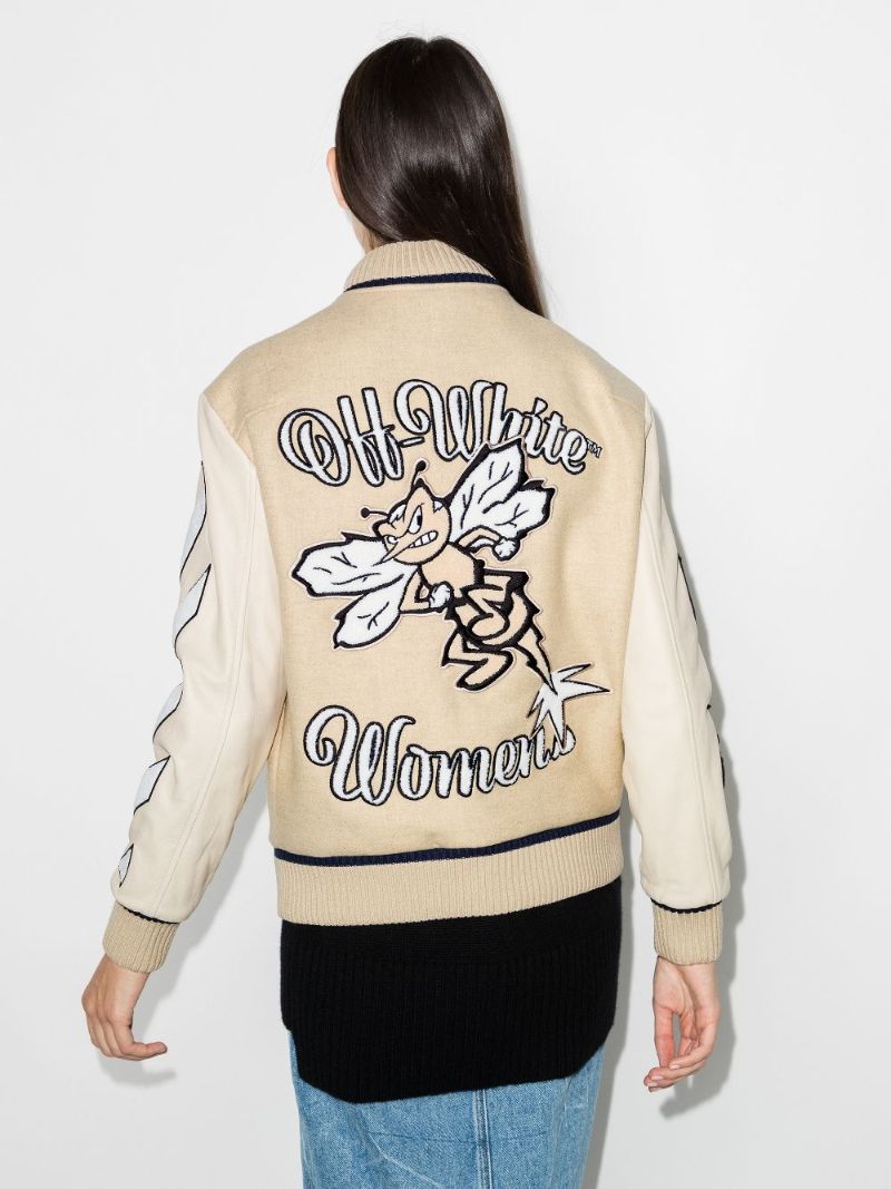 Bee Logo Varsity Bomber Jacket