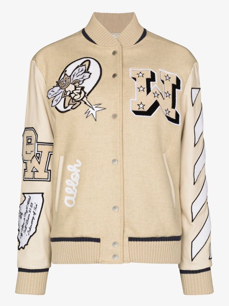 Bee Logo Varsity Bomber Jacket