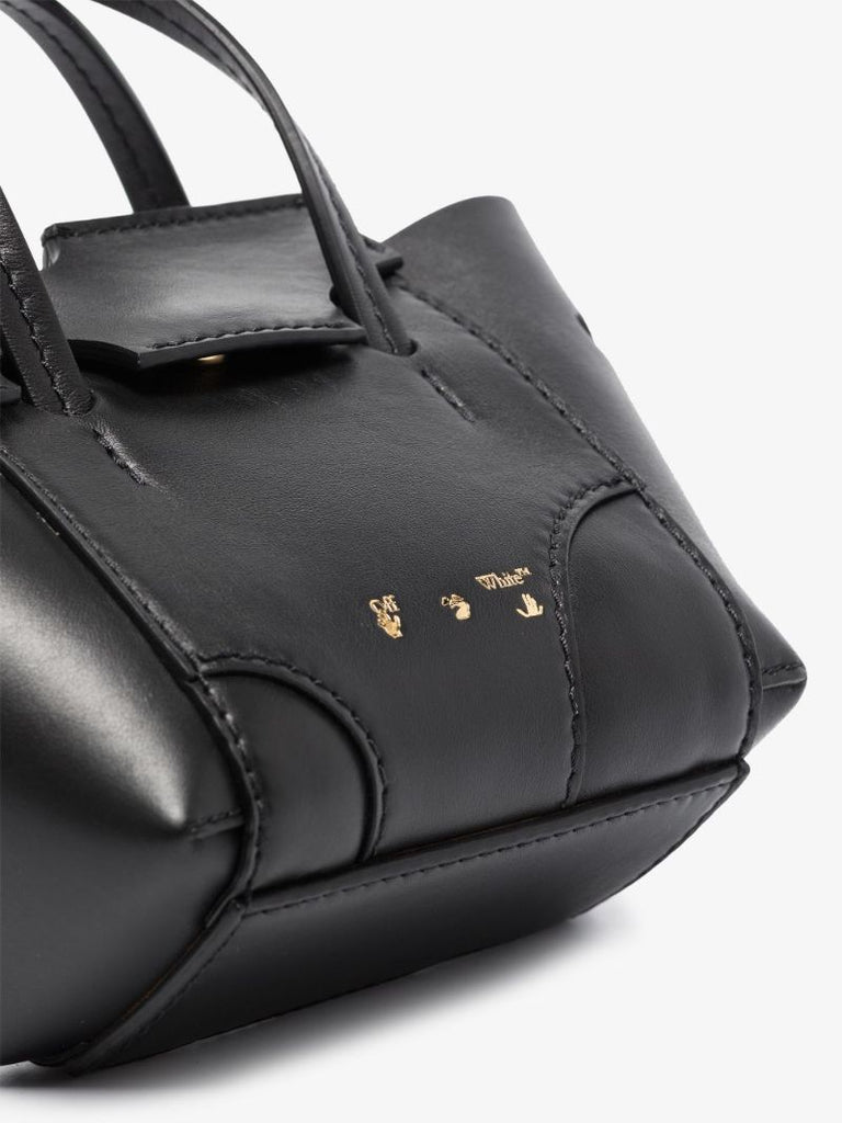 Black Burrow 16 Leather Top Handle Bag