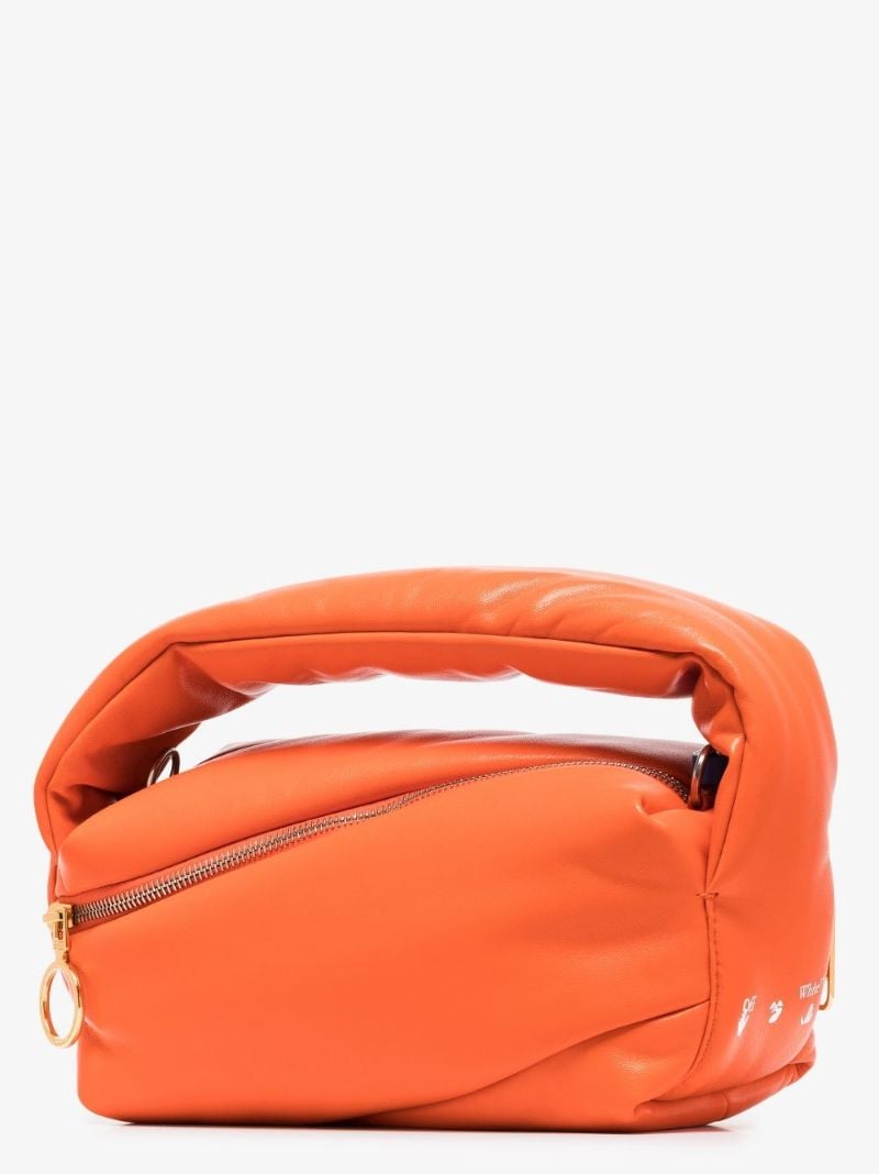 Orange Pump Pouch Leather Shoulder Bag