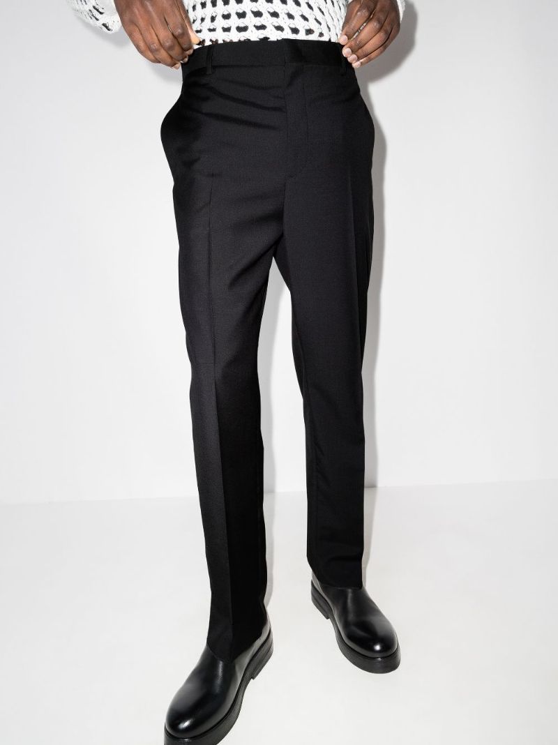 Straight Leg Wool Trousers