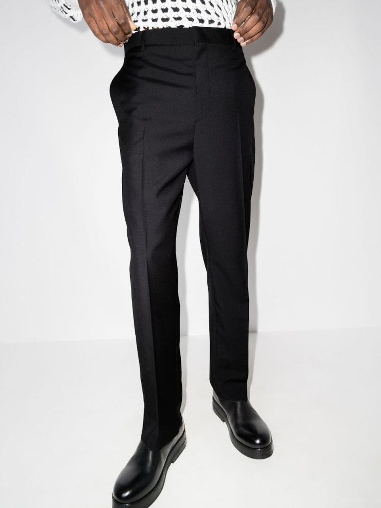 Straight Leg Wool Trousers