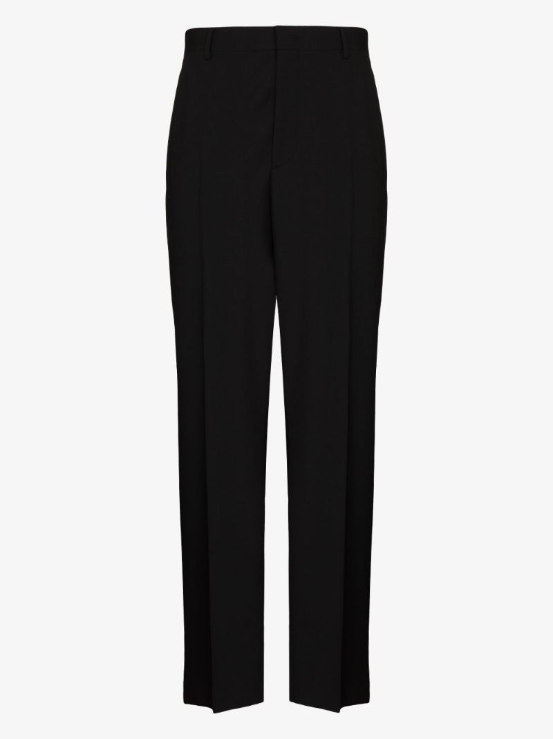 Straight Leg Wool Trousers
