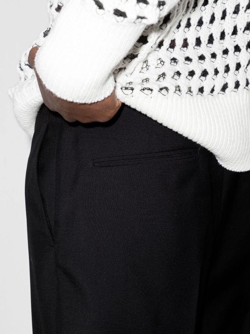 Straight Leg Wool Trousers