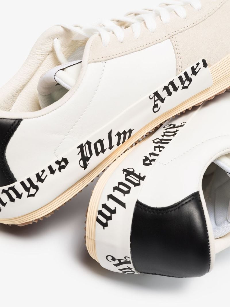 White Vulcanised Low Top Sneakers