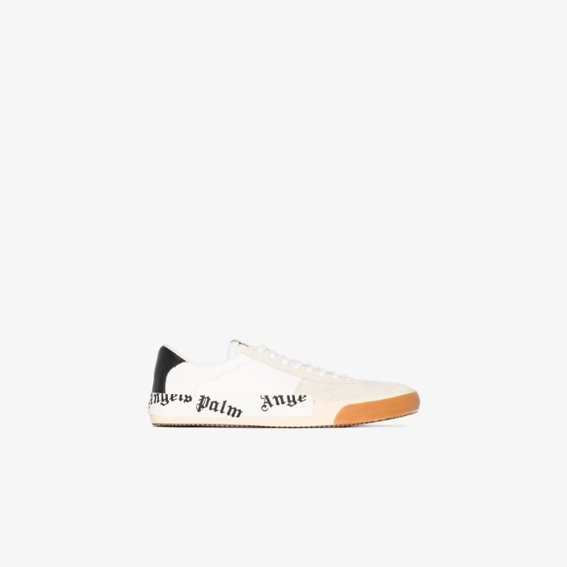 White Vulcanised Low Top Sneakers