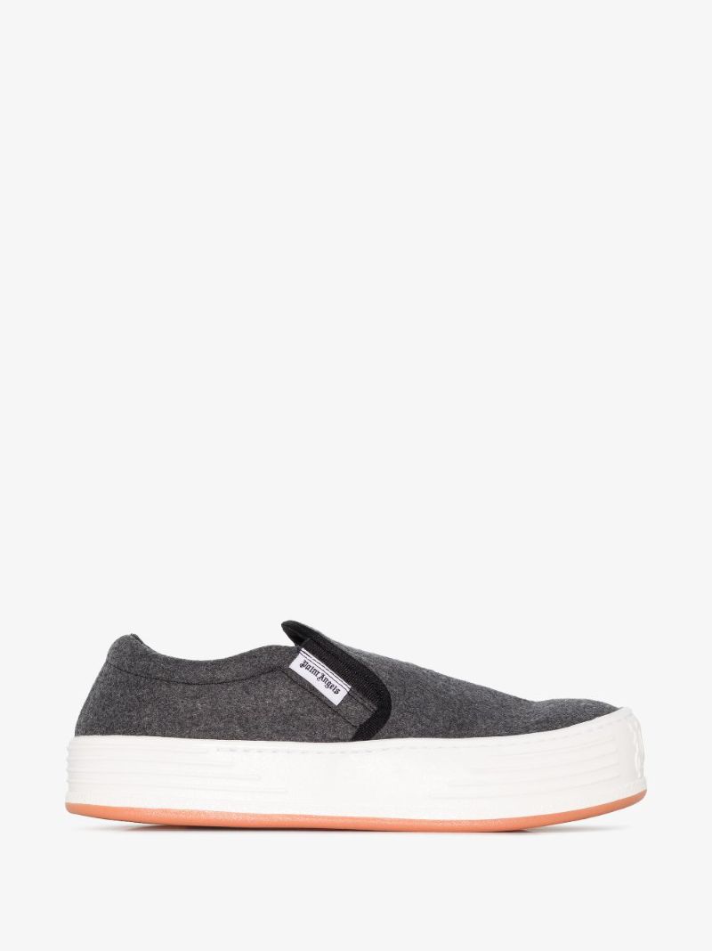 Grey Snow Slip-on Sneakers