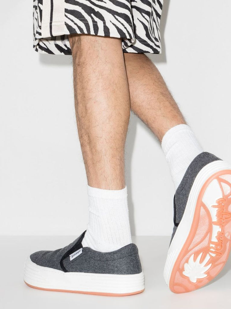Grey Snow Slip-on Sneakers