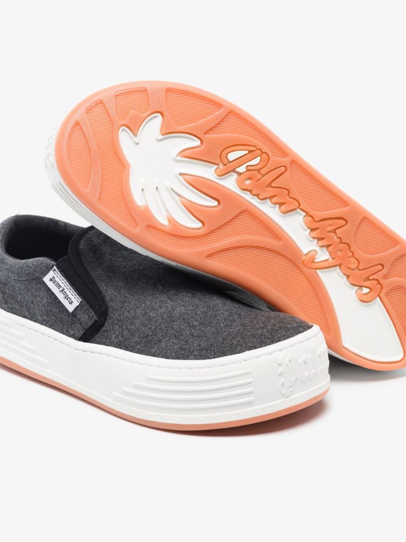 Grey Snow Slip-on Sneakers