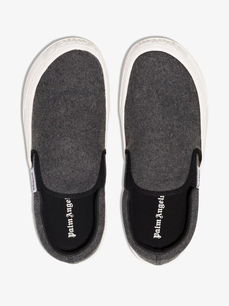 Grey Snow Slip-on Sneakers